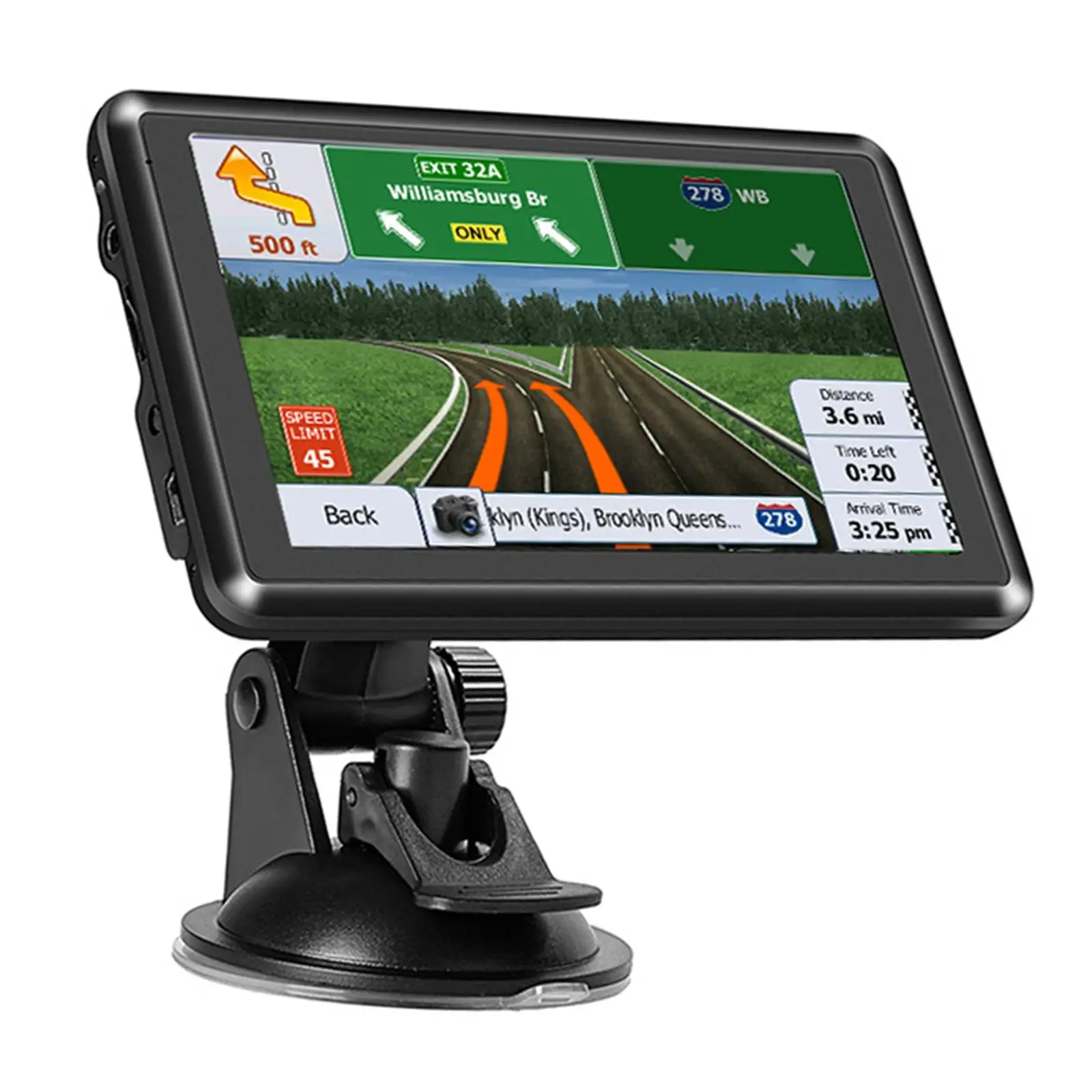 Car GPS Navigator 5" TFT Touch Screen 8G+128 M Spoken Direction High Resolution Maps GPS Satellite Navigator FM Satellite truck gps