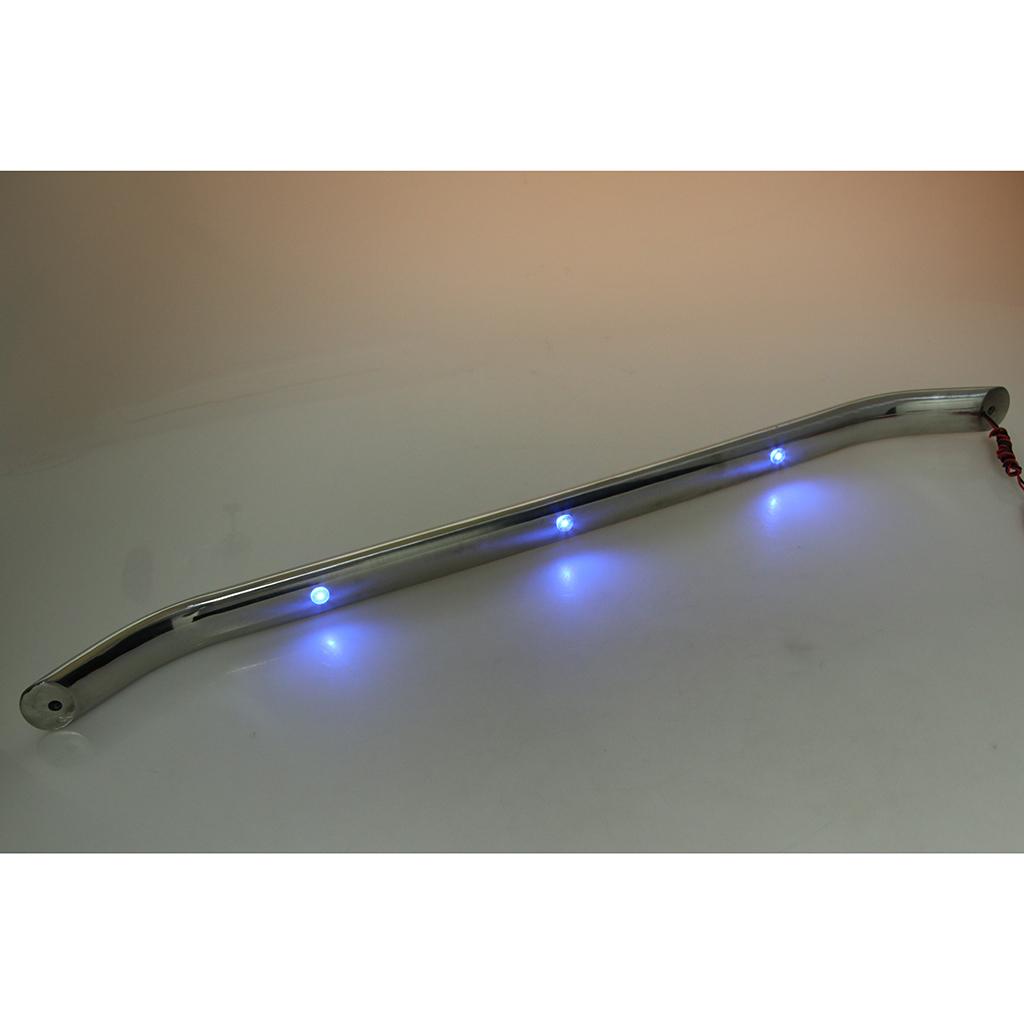 Boat Stainless Steel Handrail 30 Inch Grab Handle Polished for Marine Yacht RV with LED Blue Light