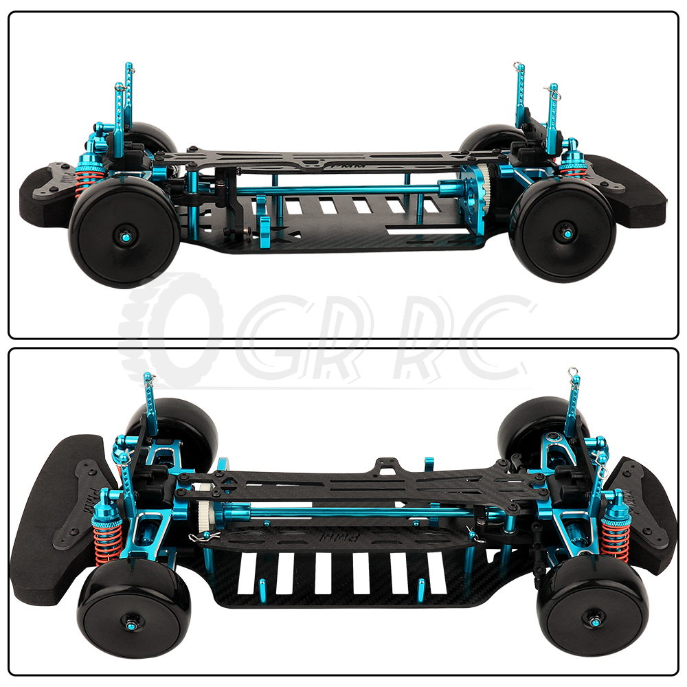 Рама из углеродного волокна и металла, шасси с амортизаторами, колеса,  ременной привод для Tamiya TT01 1/10, обновленные детали для РУ  туристических автомобилей | AliExpress