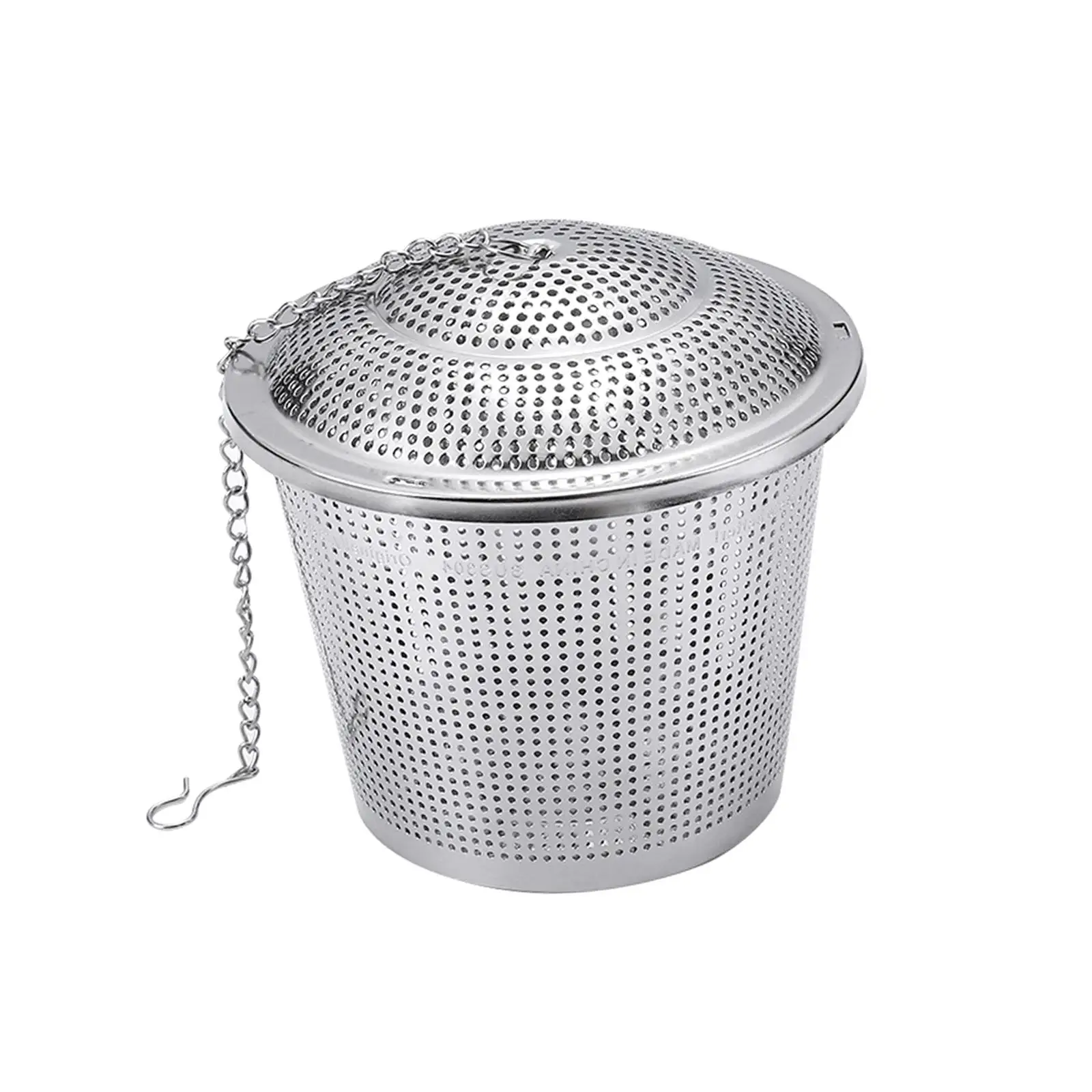 Tea Ball Infuser for Loose Leaf Stainless Steel with Extended Chain Hook Chained Lid Fine Mesh Spice Infuser for Stews Soup