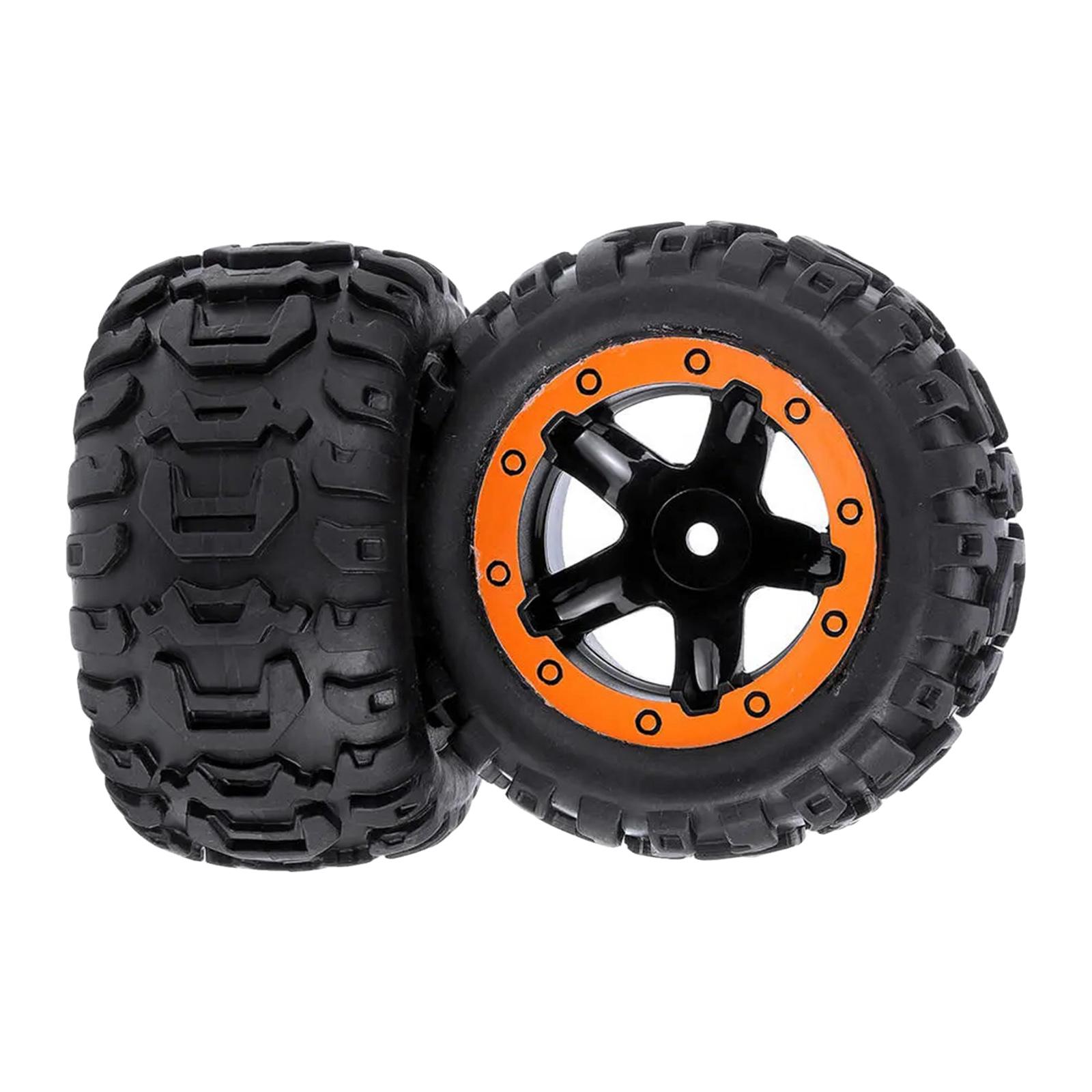 2 Pieces RC Wheels Tires Replacements for HBX 16889 Trucks RC 