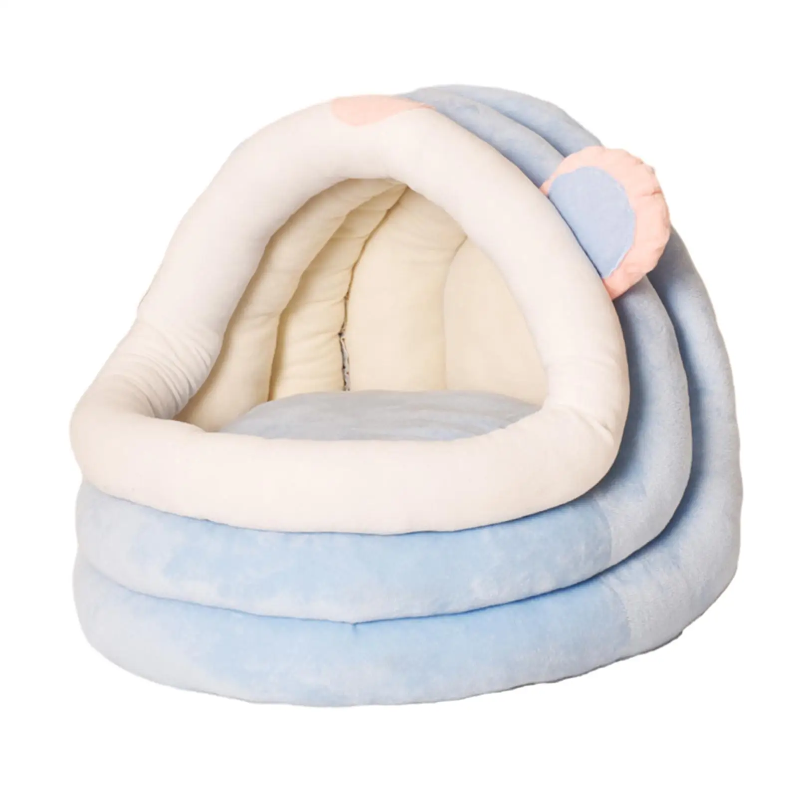 Cute Cat Bed for Indoor Semi Enclosed Soft Plush Washable Cat Nest Dog Cave Puppy Bed for Kitty Cats or Small Dogs Rabbits Puppy