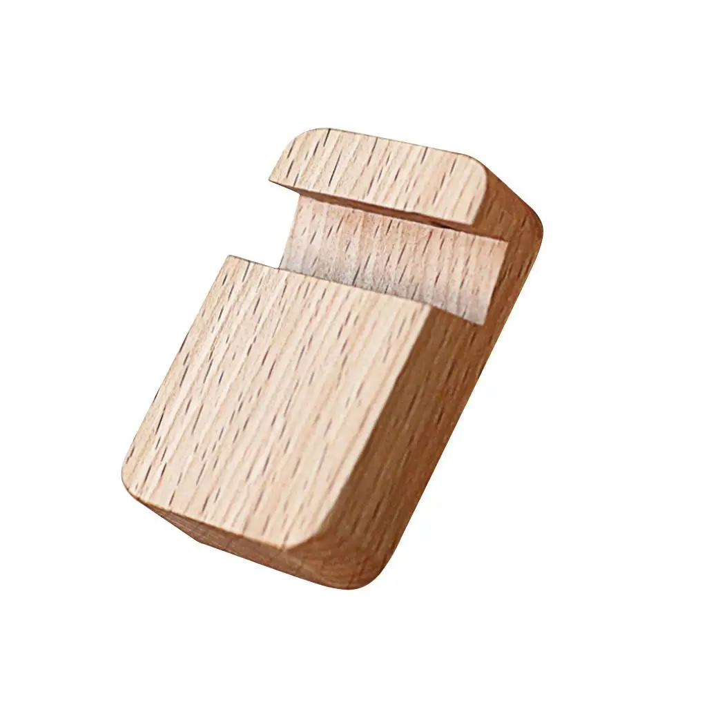 2x Solid Wood Desk Phone Stand Phone Holder for Mobile Phone, Reader, Tablet, Other , Beige