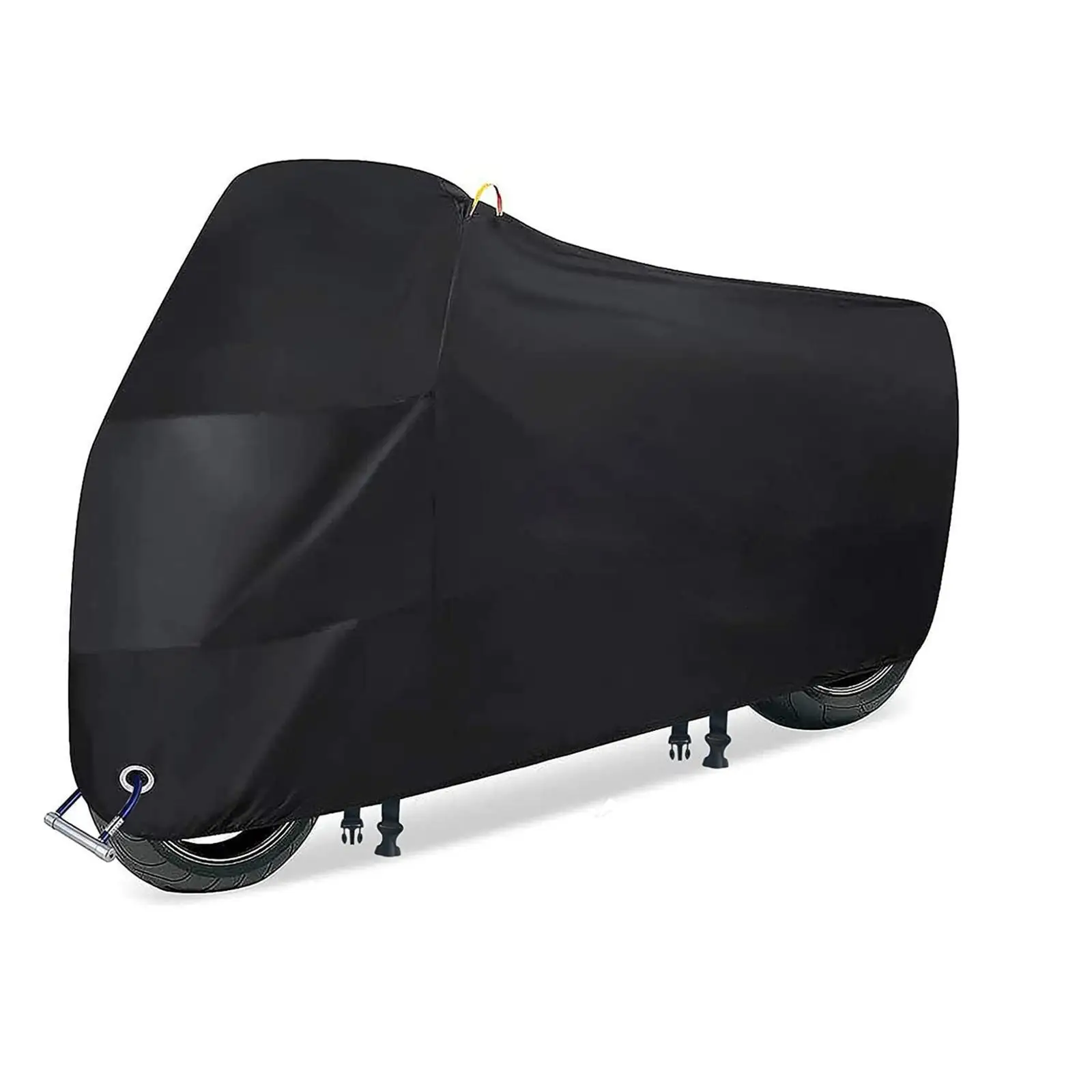 Motorcycle Cover Motorbike Waterproof Dustproof Cover 200x70x110cm Black Versatile Vehicle Cover Tear Resistant Double Stitching