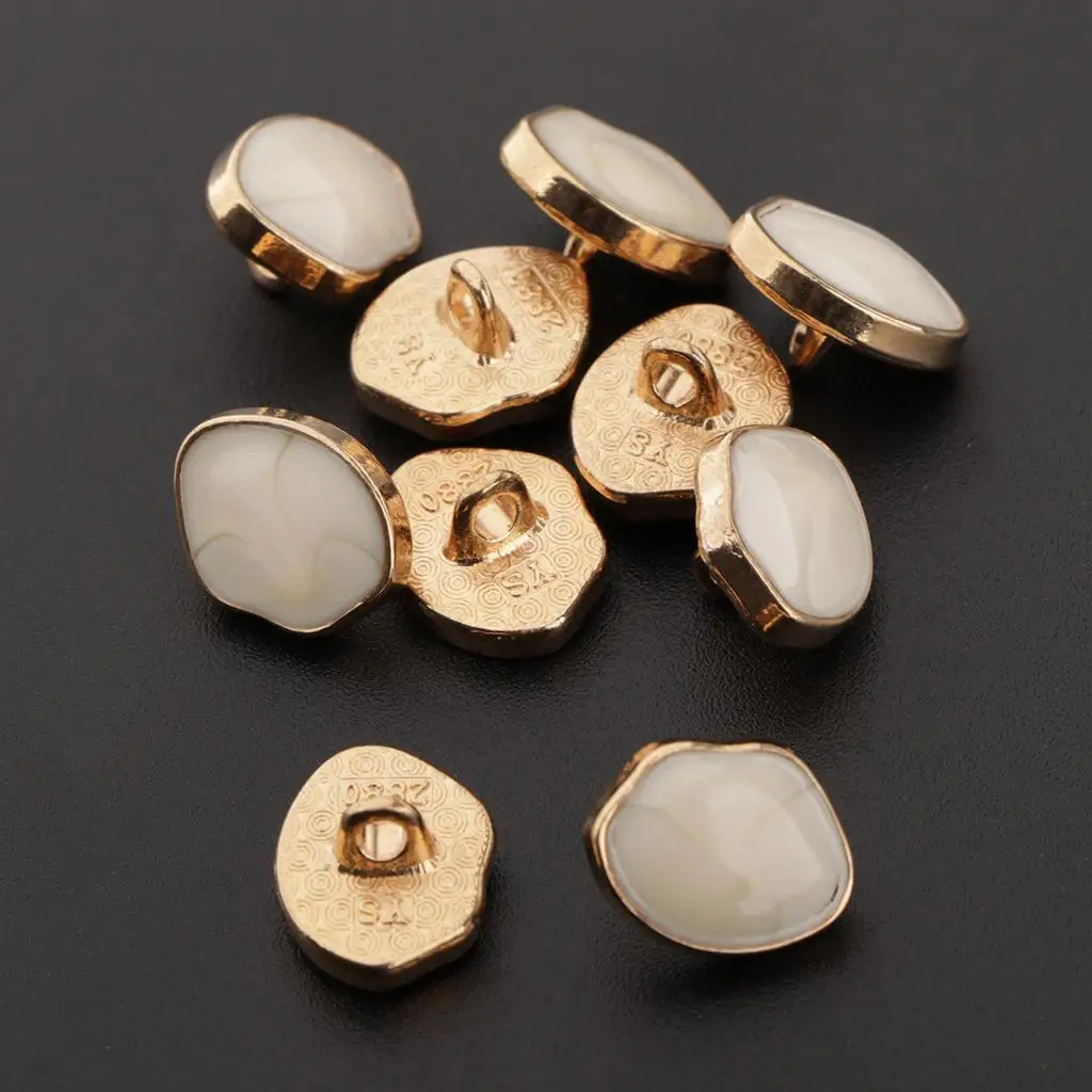 10 Shank Button Marble Enamelcovered Women Suit Woolen Coat Button Shirt Suit Trousers Button Round Shaped Sewing Button (12mm)