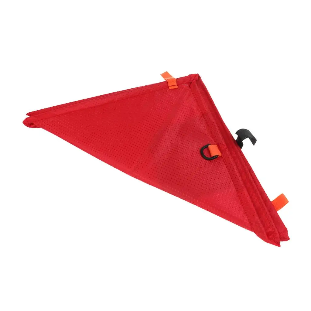 40cm Nylon Folding Large Triangle  Climbing Arborist Throw Line Throw Weight Bag Clothing Storage Cube Organiser Holder - Red
