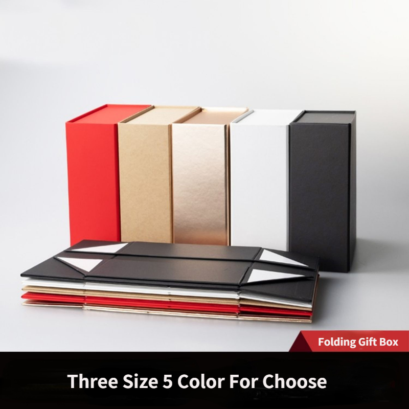 Folding Magnetic Gift Box, Large Portable Hard Cardboard Box for Gifts, Exquisite Stora... - SKU FMGB1116 - UGI Packaging