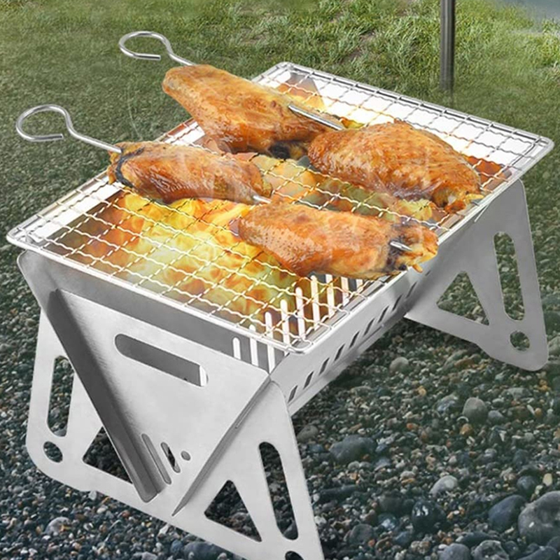 Title 2, NEW Folding Barbecue Grill Heating Stoves Multi...