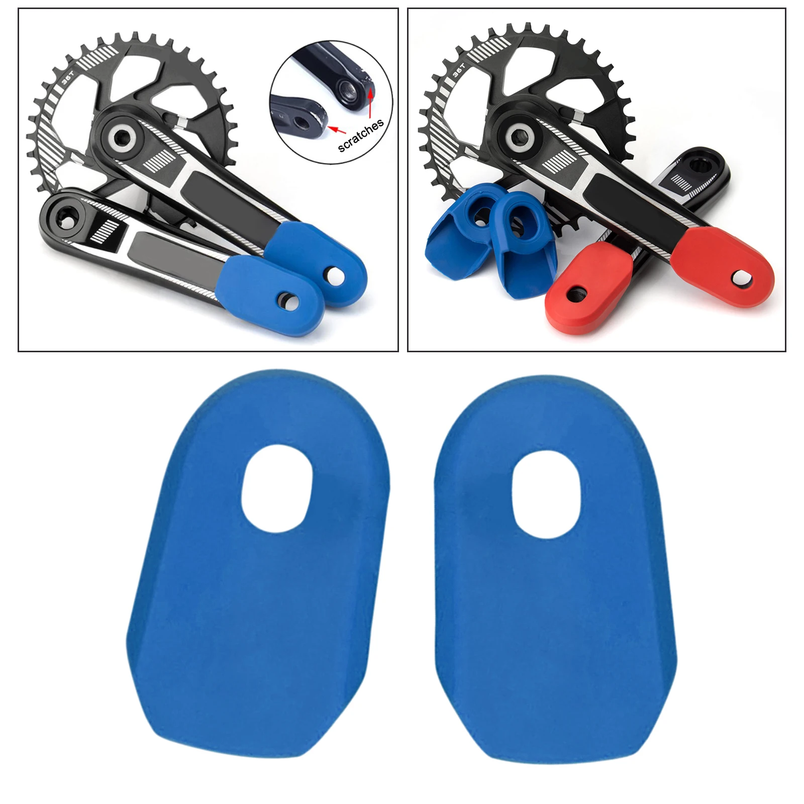 2x bicycle crank arm protector bicycle crank boots cover cycling