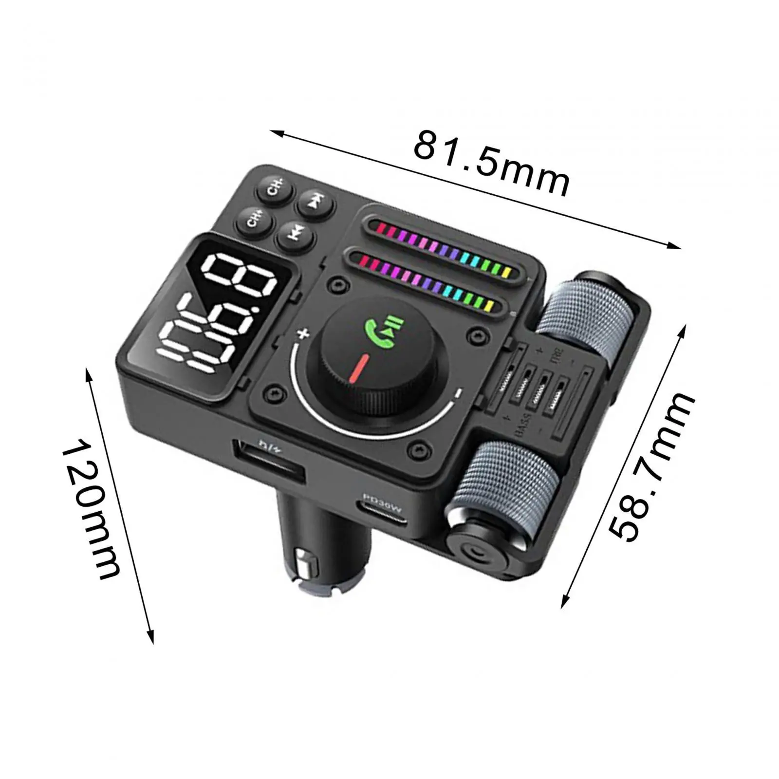 FM Transmitter USB Charging Easily Install Direct Replaces Accessories Automobile Car MP3 Bluetooth Adapter for Smartphones
