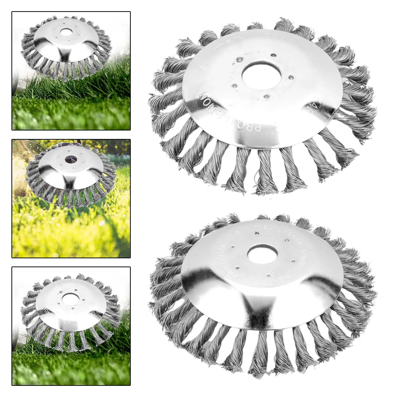 Steel Weeding Brush Universal Accessory Rust Removal Replacement Mower Weeding Tray for Driveway Gardening Mower Weeding