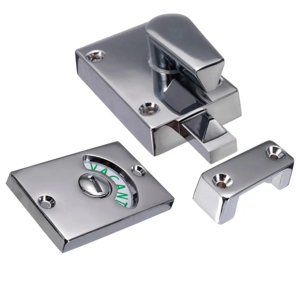 Indicating Lock Stainless Steel Bolt Door Lock Indicator WC Restroom Toilet