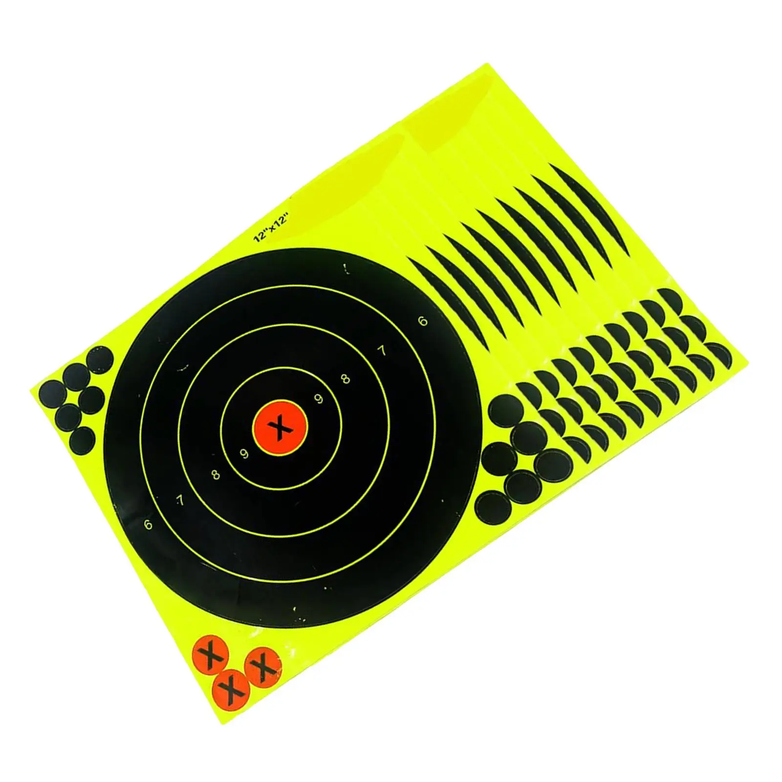 10Pcs 12inch Shooting Targets Splatter Reactive Paper Sticker Self Adhesive High Visibility Paper Target for Garden Practice Bow