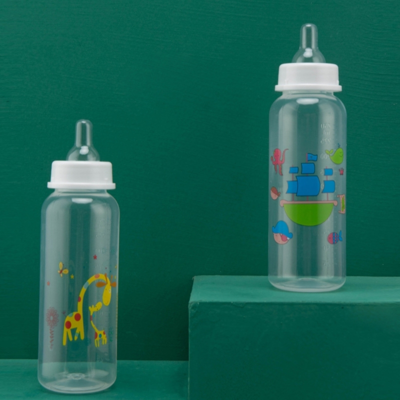 Schöne-design Baby Milch Flasche Baby Fütterung Flasche 250ml Kapazität Standard-auslauf PP Material Baby Flasche 7-zoll Höhe A2UB – Detail 9