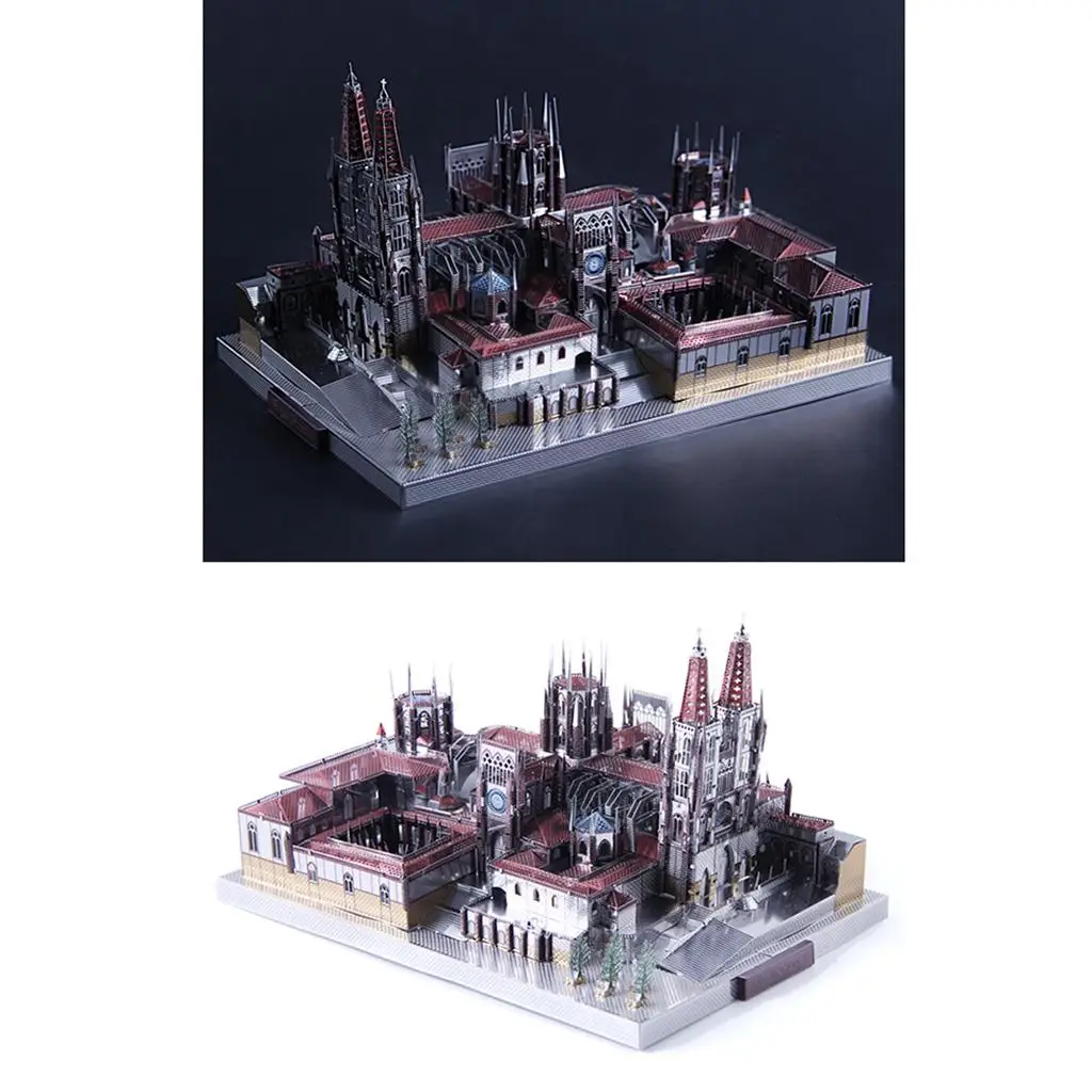 229pcs Metalwork 3D Puzzles  Cathedral Model Building Kits Toys Hobby