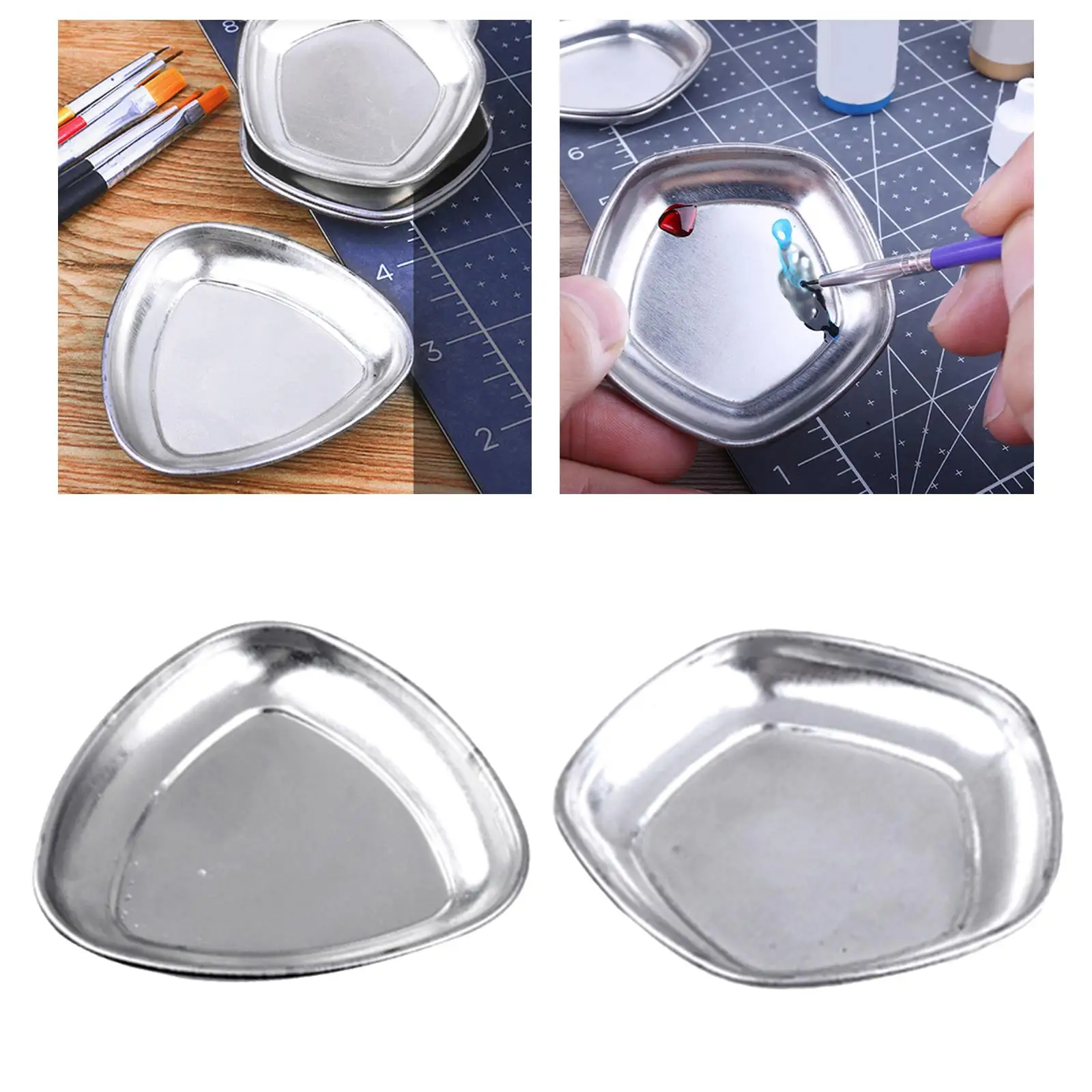 Stainless Steel Painting Color Palette, Small Paint Tray, Artist Paint Palette Tray, Professional Makeup Palette, for Home Store