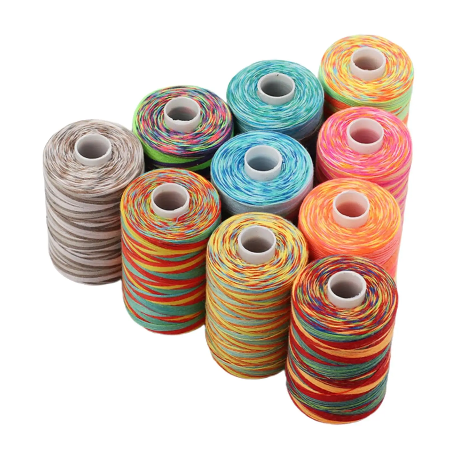 10Pcs High Tenacity Sewing Thread, Spool Sewing Thread Thread Kit for Overlock, Patchwork, Quilting, Crocheting, DIY Sewing