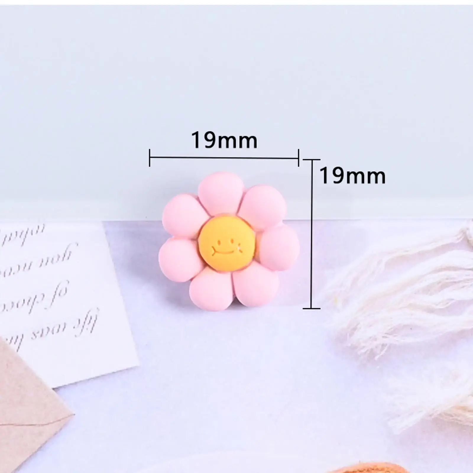 50Pcs Resin Cream Flower Flatback Charms Mixed Colors Decor Charms for DIY Phone Case Scrapbooking Jewelry Making