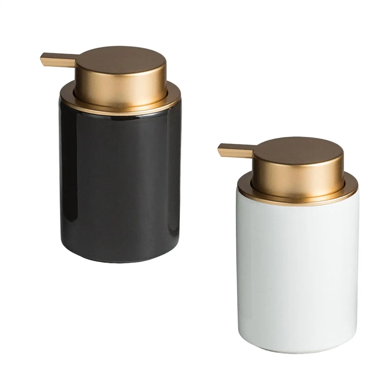 Ceramic Pump Bottle 350ml Refillable Empty Soap Dispenser Lotion Dispenser Container for Wash Room Home Kitchen