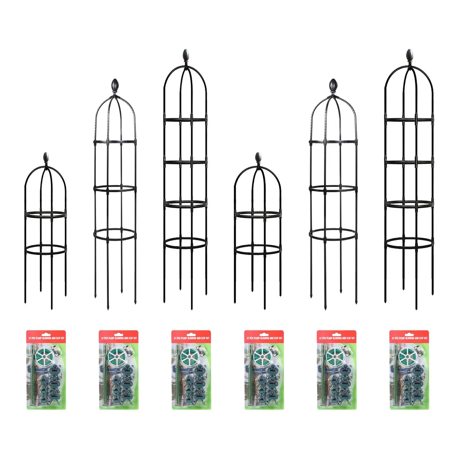 Garden Obelisk Trellis Multipurpose Decorative Durable Plant Support Cages for Potted Plants Roses Vines Indoor Climbing Plants