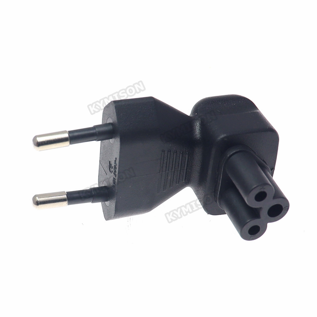 Description Picture 6 of itemEU 4.0mm pin to IEC320 C5 / C7 Power Conversion Plugs,European Male to IEC 320 C5 / C7 90 Degree Power adapter