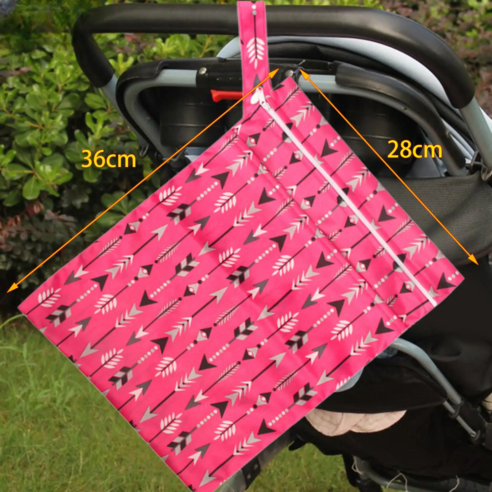 Diaper Pouch Printed Pocket Mummy Bag Baby Nappy Bag Stroller Diaper Storage Bag for Outdoor Beach Daycare Shopping Travel
