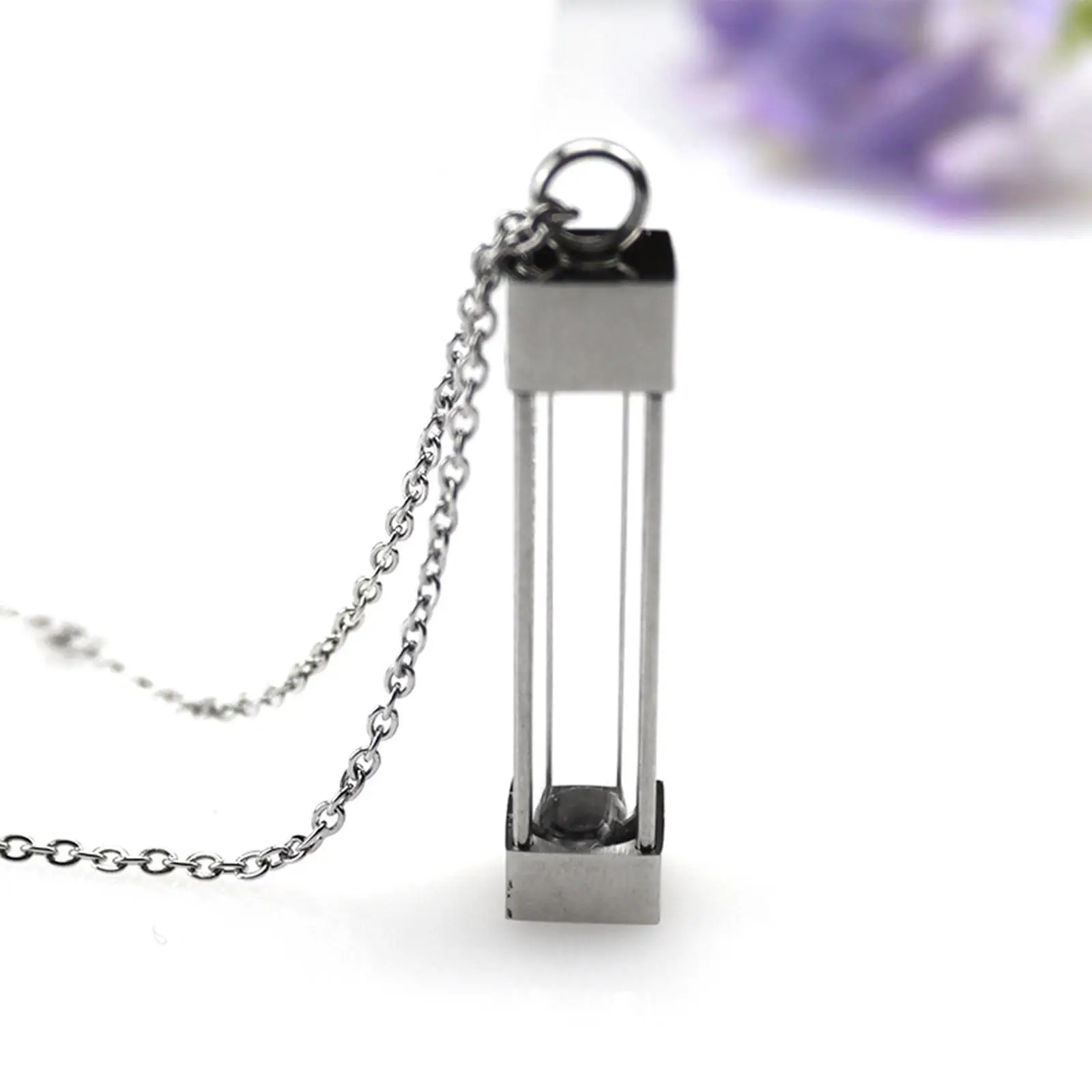 Openable Memorial Urn Necklace Good Sealing Waterproof Rustproof Glass Container Ashes Holder for Birthday Thanksgiving Day