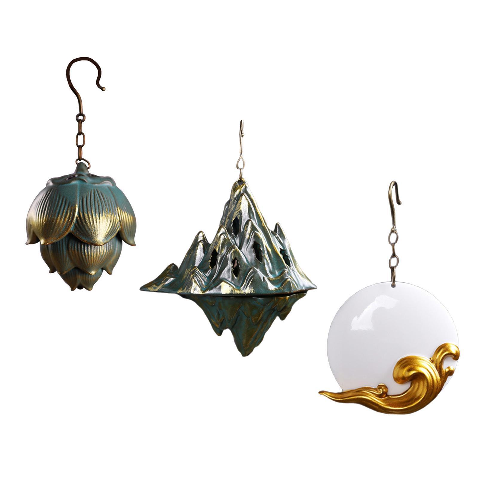 Zen Burner Holder Decorative Mountain View Artistic Aromatcherapy for Yoga