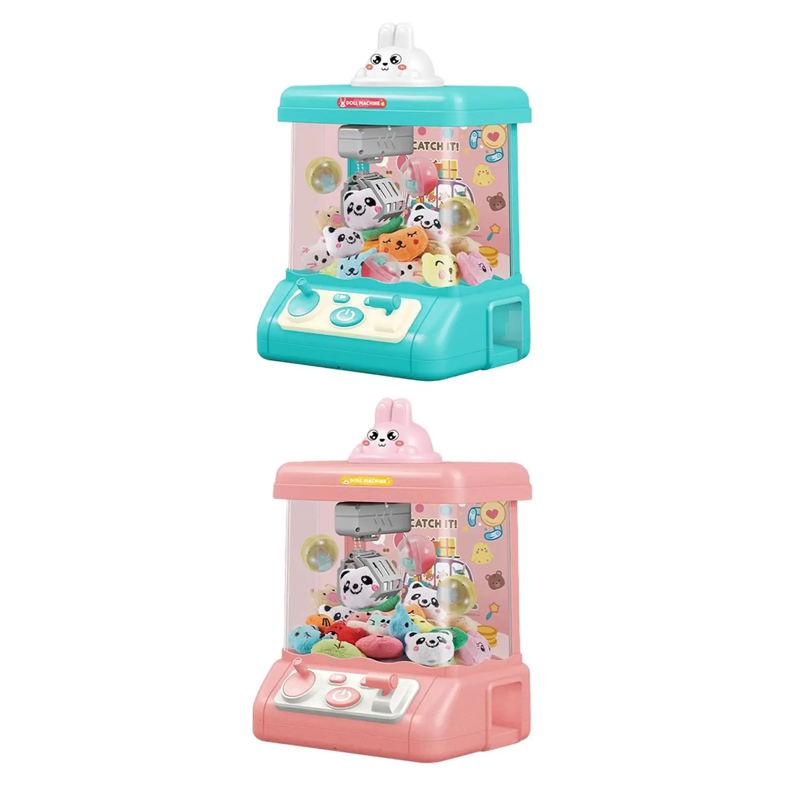 Kids Claw Machine with Lights Sound Arcade Game Electronic Small Catching Doll Machine Slot Machine Claw Toy for Birthday Gifts
