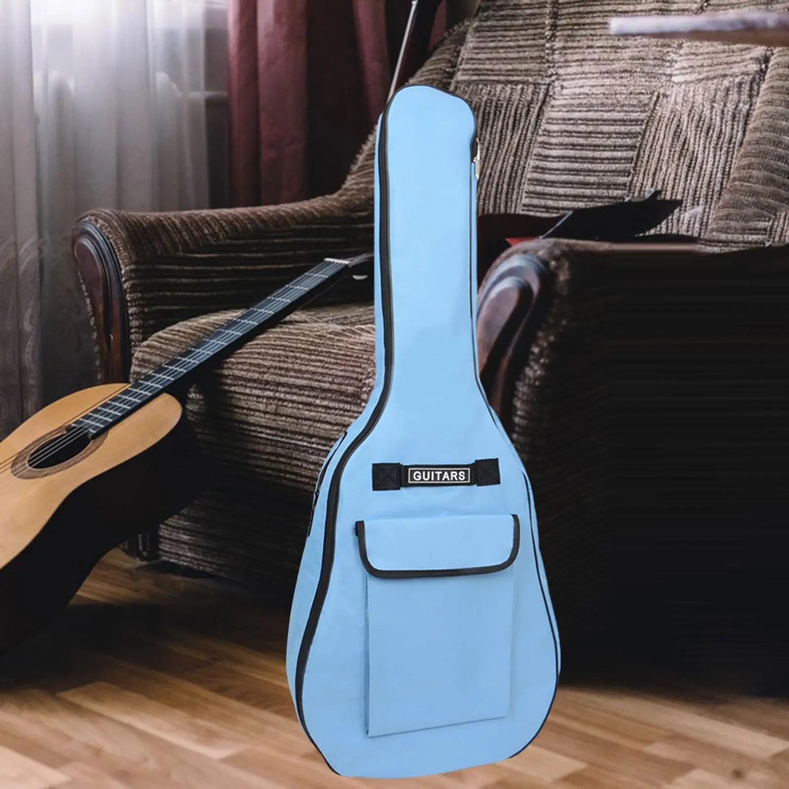 Guitar Bag Guitar Case Carrying Handle Travel Oxford Cloth Electric Guitar Dust Cover, Guitar Gig Bag for Notebook Cables