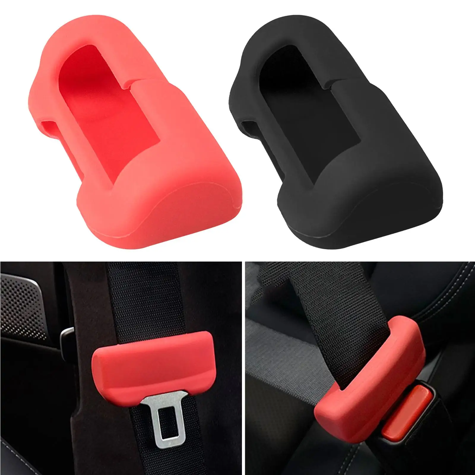 Silicone Car Seat Belt Protective Case Accessories Anti-Scratch Seat Belts Decoration Protector Durable Universal Adjustable