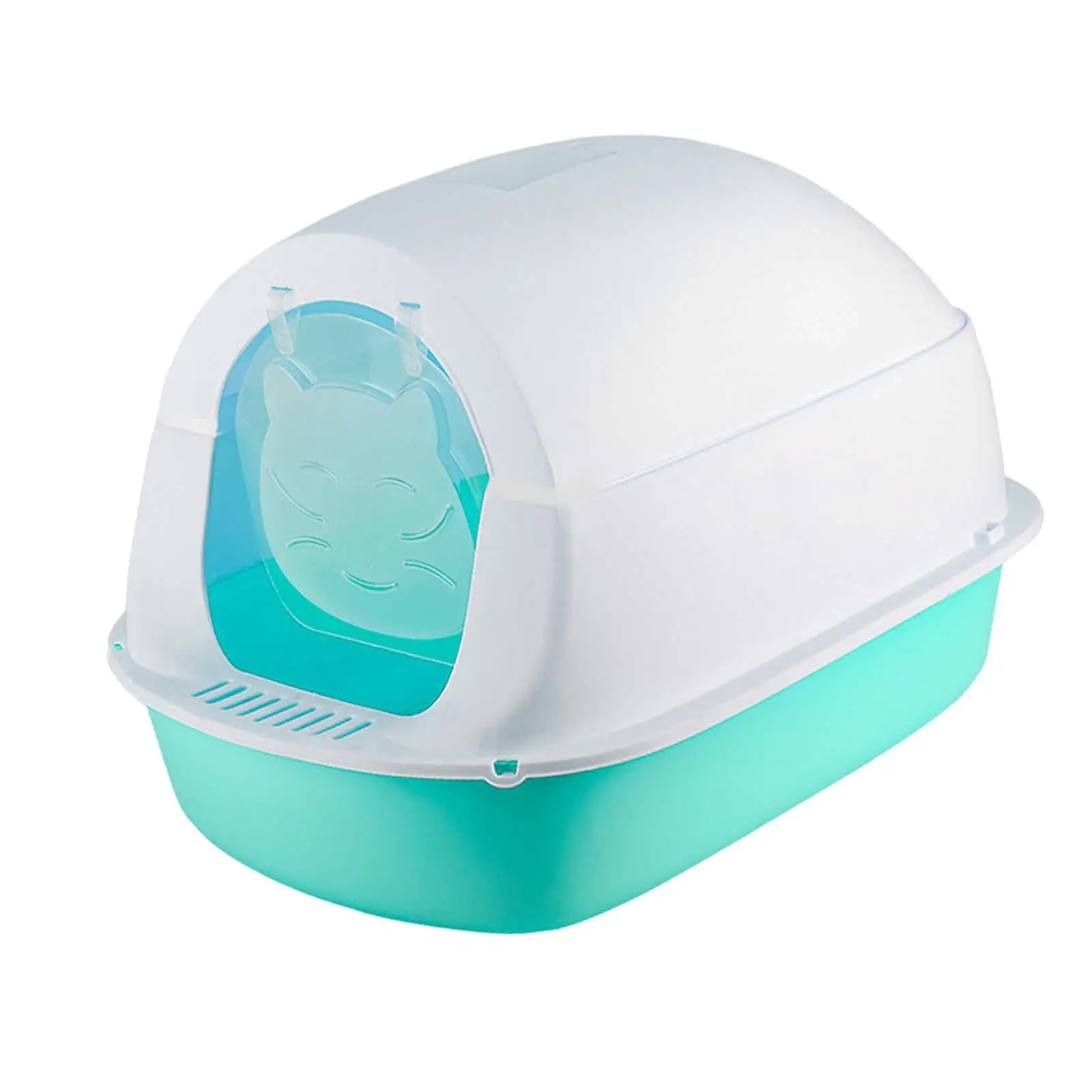 Enclosed Cat Litter Box Oversized with Lid Easy to Clean Anti Splashing Open Top Pet Litter Tray Durable Hooded Cat Litter Tray
