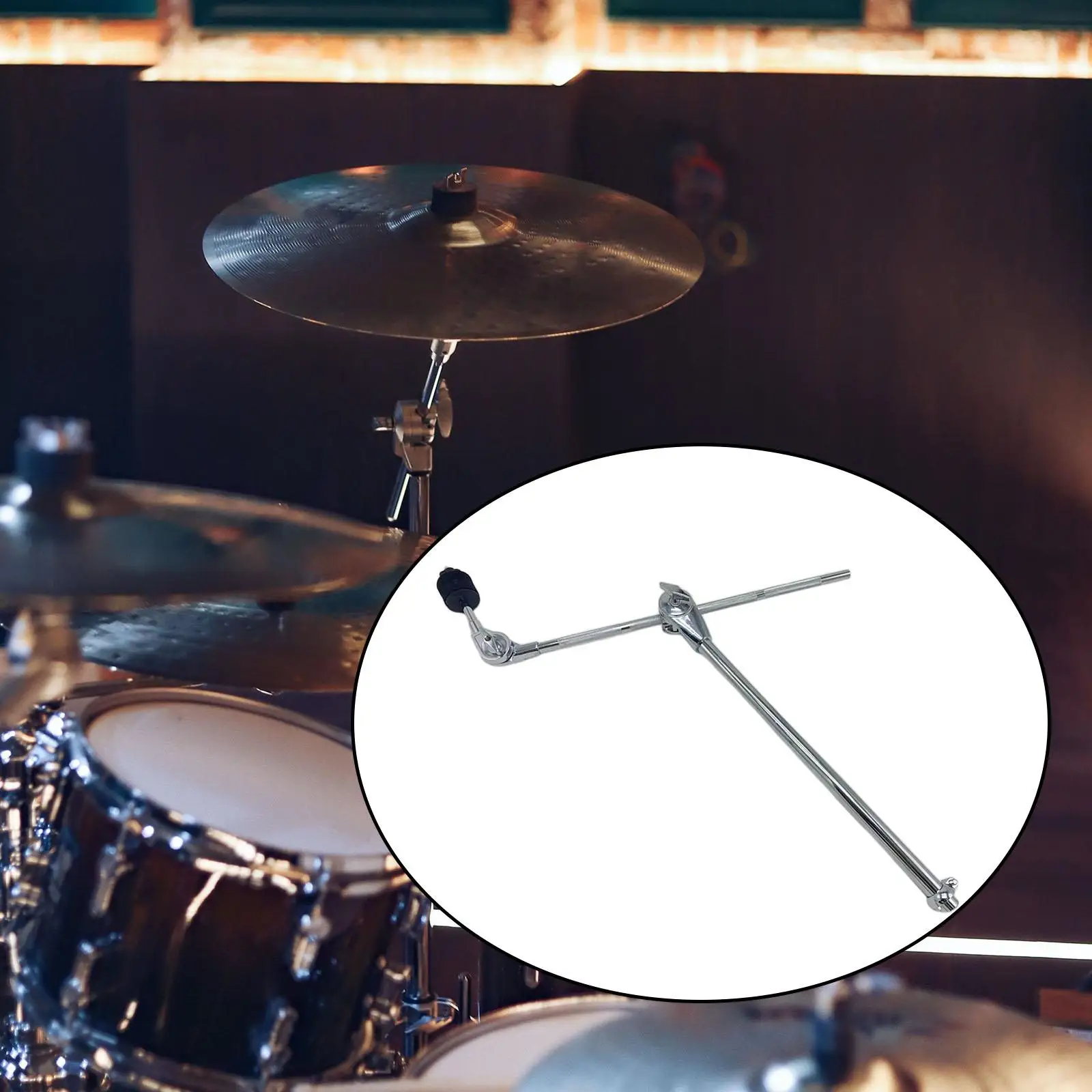 Cymbal Boom Holder Dual Locking Drum Parts Adjustable Percussion Accessories Sturdy Cymbal Stand Extension Clamp Mount Hardware