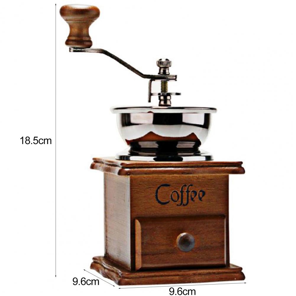 Title 1, Manual Coffee Grinder with Drawer Vintage Porta...