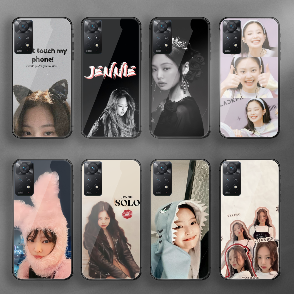 Kpop Jennie Kim Korean Ido чехол для телефона из закаленного стекла для  Xiaomi Redmi Note 7 8 9 10 11 12 S Pro Plus 5G 9C 10C | AliExpress