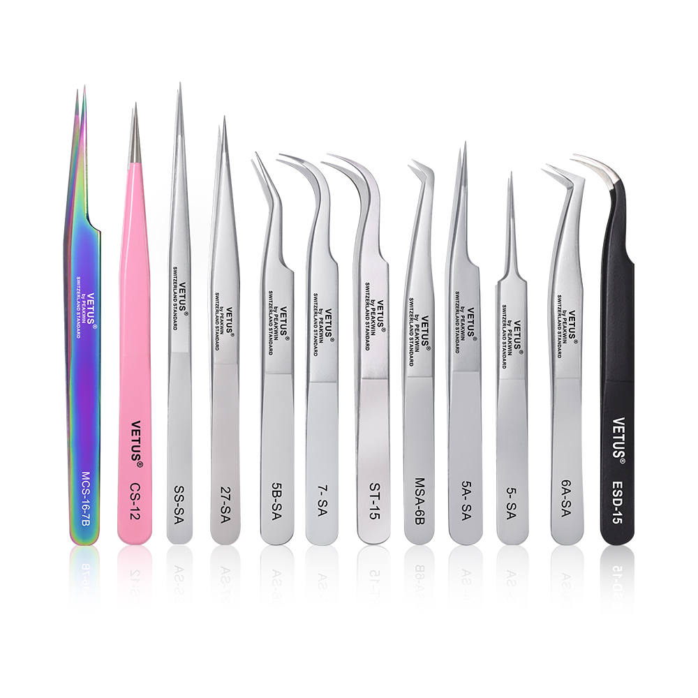 Best of VETUS Eyelash Tweezers 3D Volume Eyelash Extension Fan Lash Eyebrow Tweezers Excellent Closure Makeup Tool Reviews & Tips