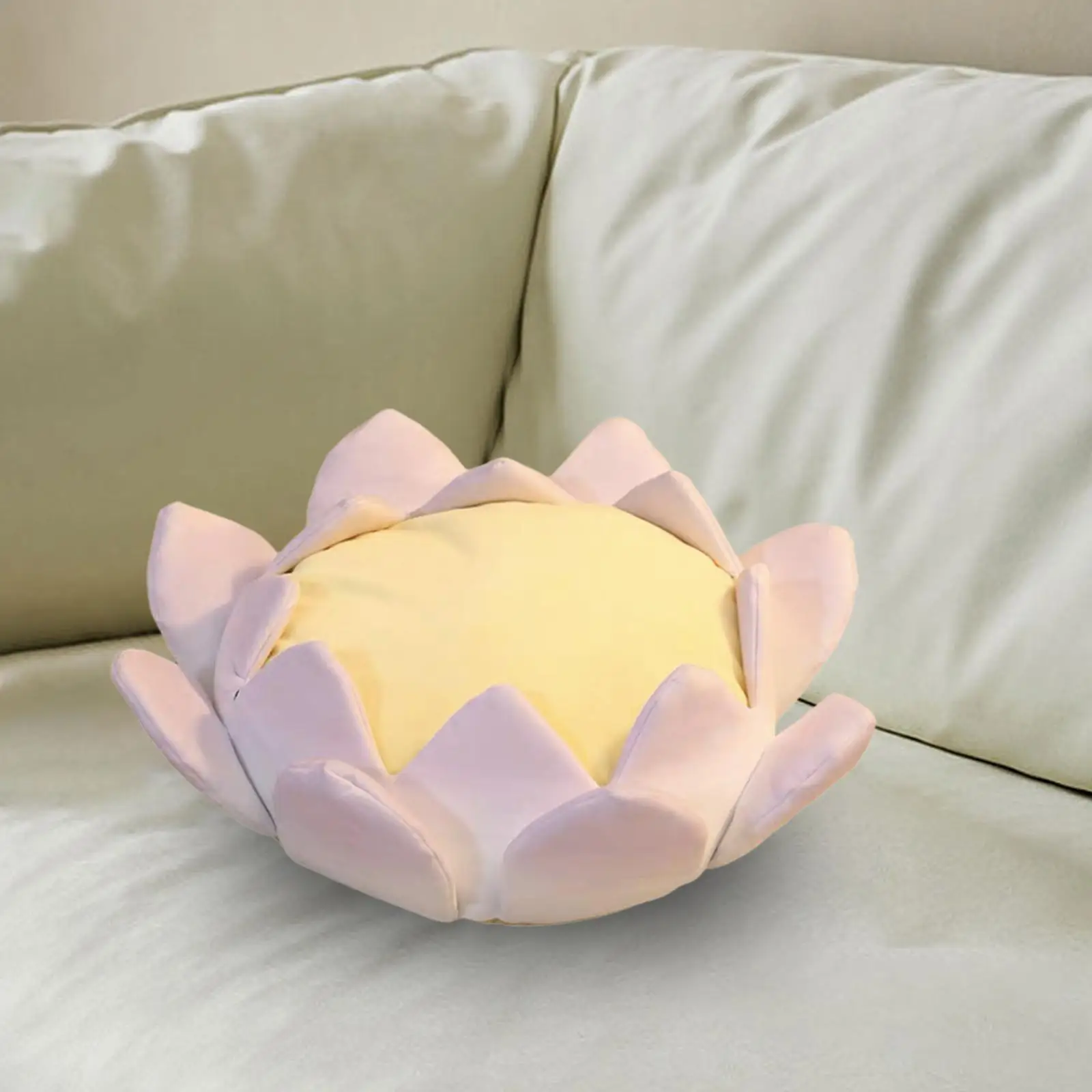 Lotus Cushion Soft Plush Women Lotus Throne for Living Room Yoga