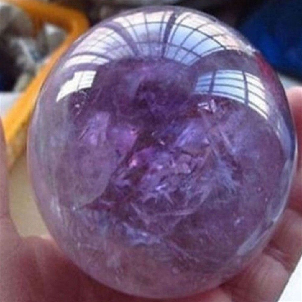 Description Picture 2 of itemNatural Amethyst Quartz Sphere Big Pretty Crystal Ball Healing Purple Stone 1pc Stones Crafts Aesthetic Free Shiping Household