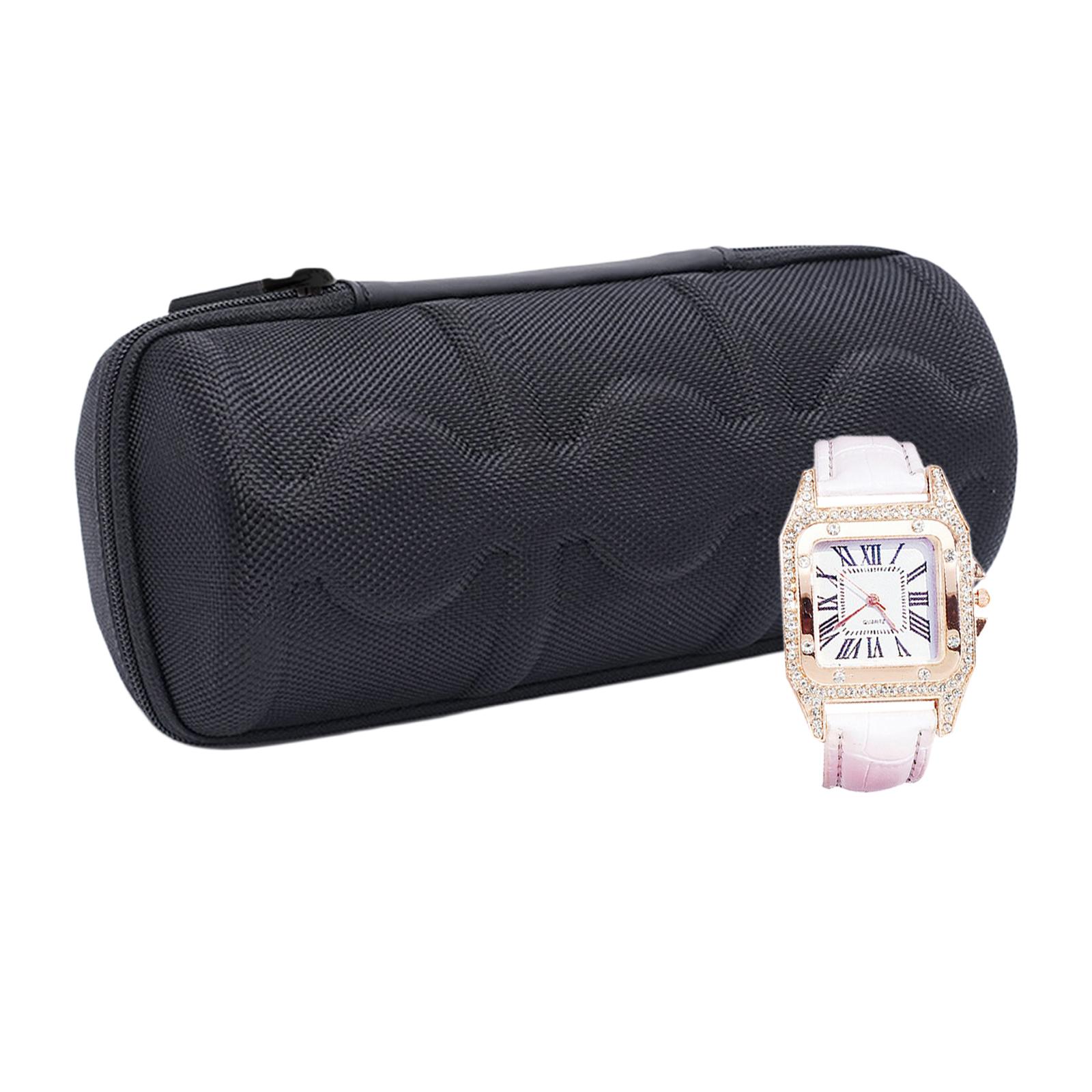 3-Slot  Organizer Portable Roll Pouch Display Case for Wristwatches