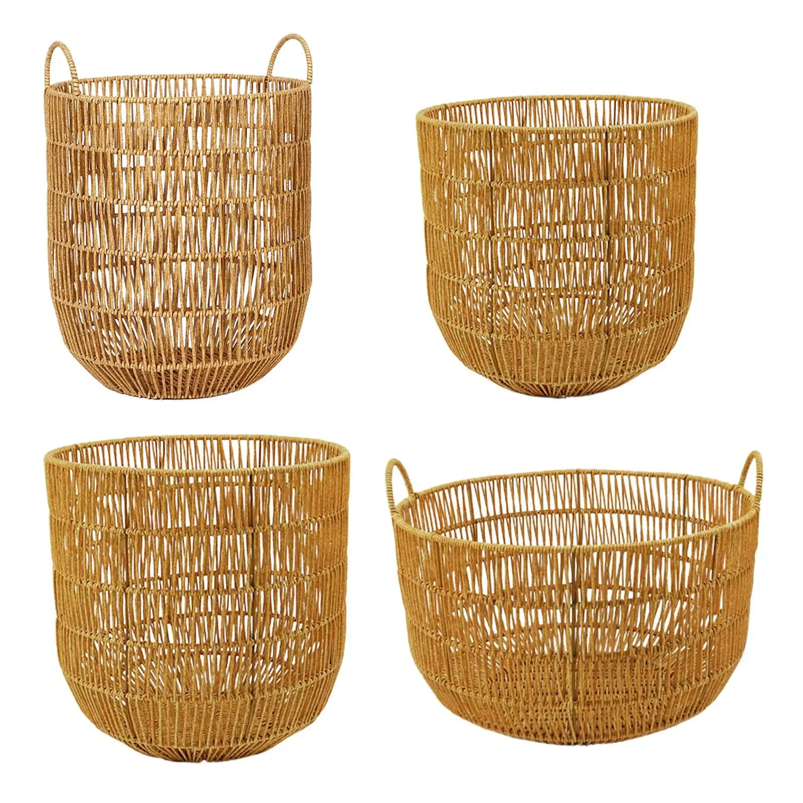 Wicker Baskets Woven Basket Toys Organizer Basket with Handle Laundry Hamper