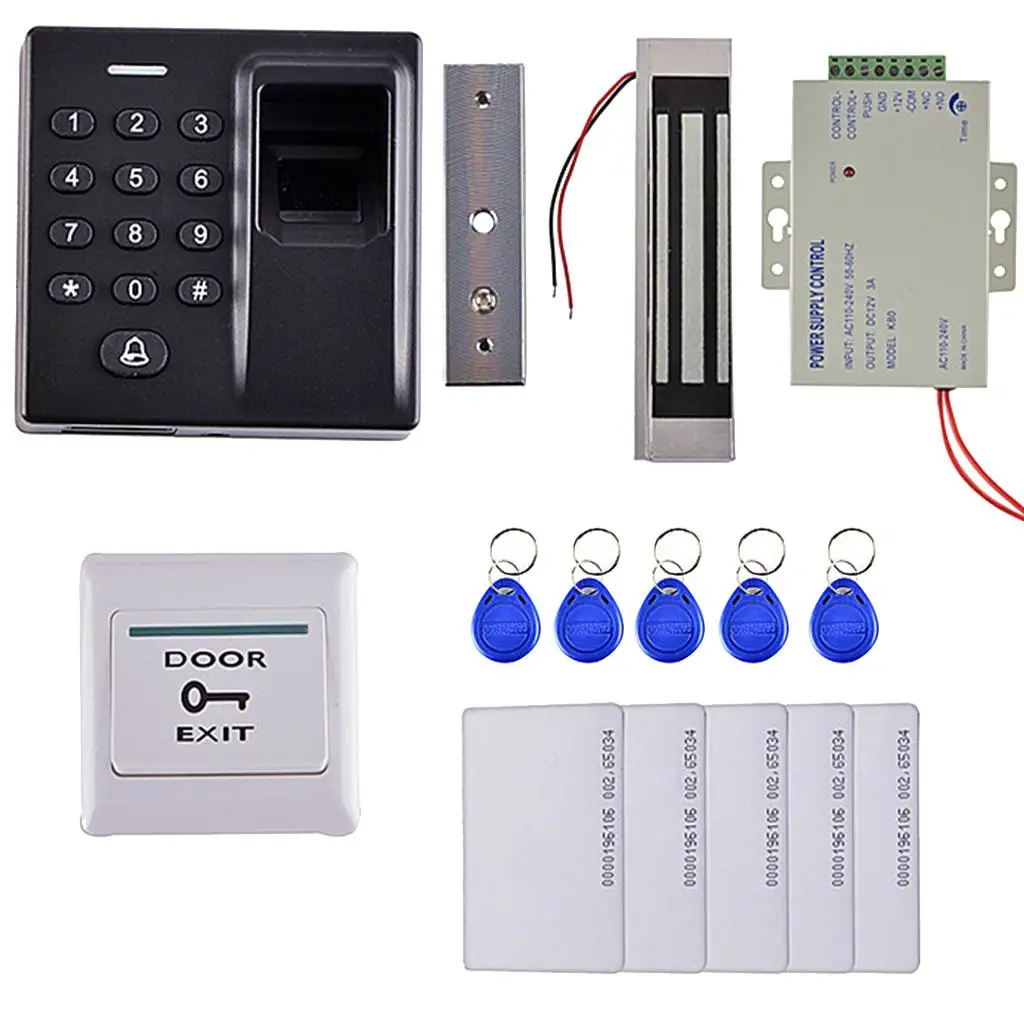 Fingerprint Keypad Access Control Security System with Keychain / Card Electric