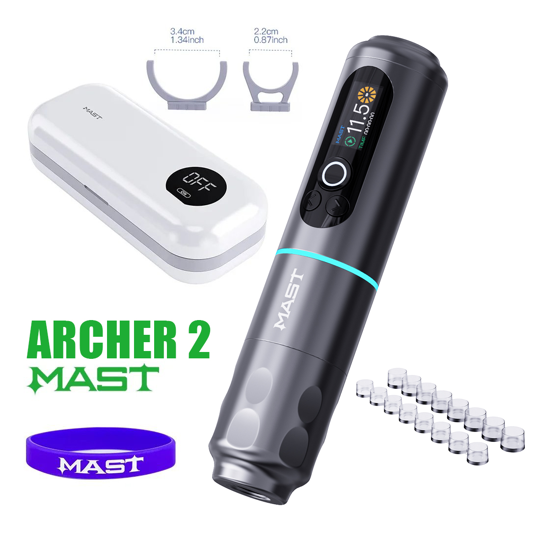 Best of Mcore Brushless Motor Mast Archer 2 Wireless Tattoo Machine Battery Pen Smart Screen LED Display Set Tattoo Supply Reviews & Tips