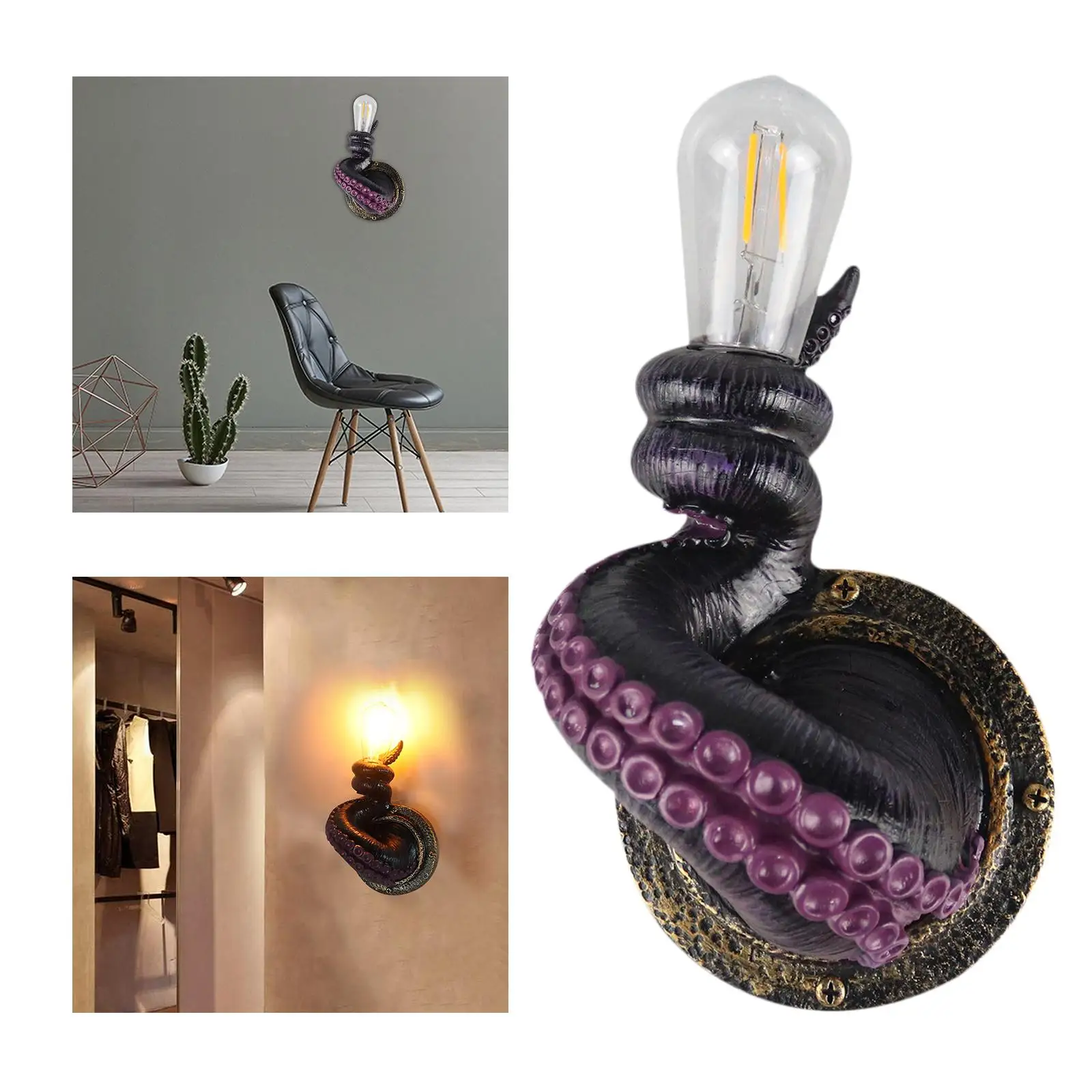 Retro with Bulbs Decorative Lights Reading Lamp Animal Lighting Fixture Claw Wall Lamp for 