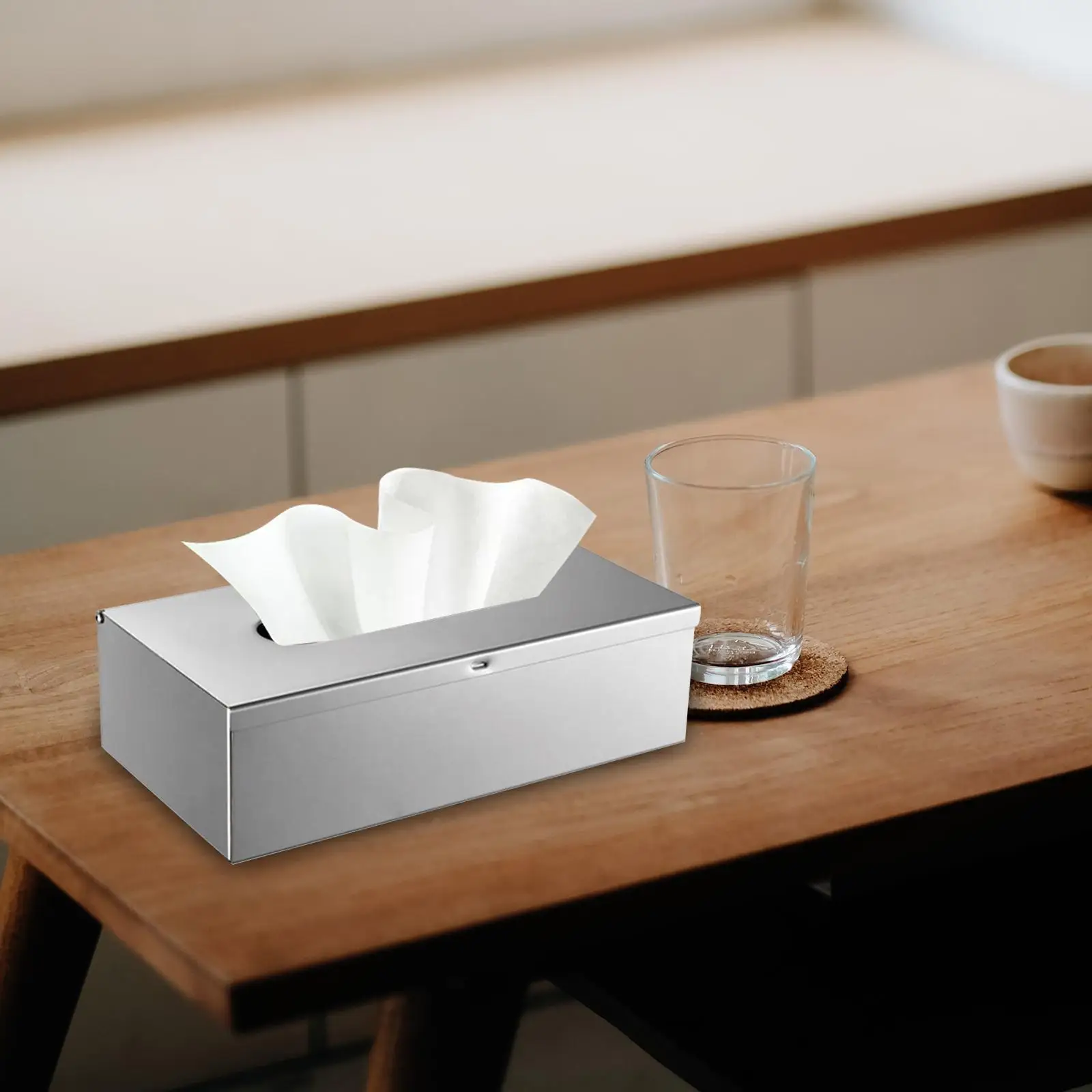 Paper Tissue Box Napkin Holder Centerpiece Durable Storage Box for Kitchen Hotel