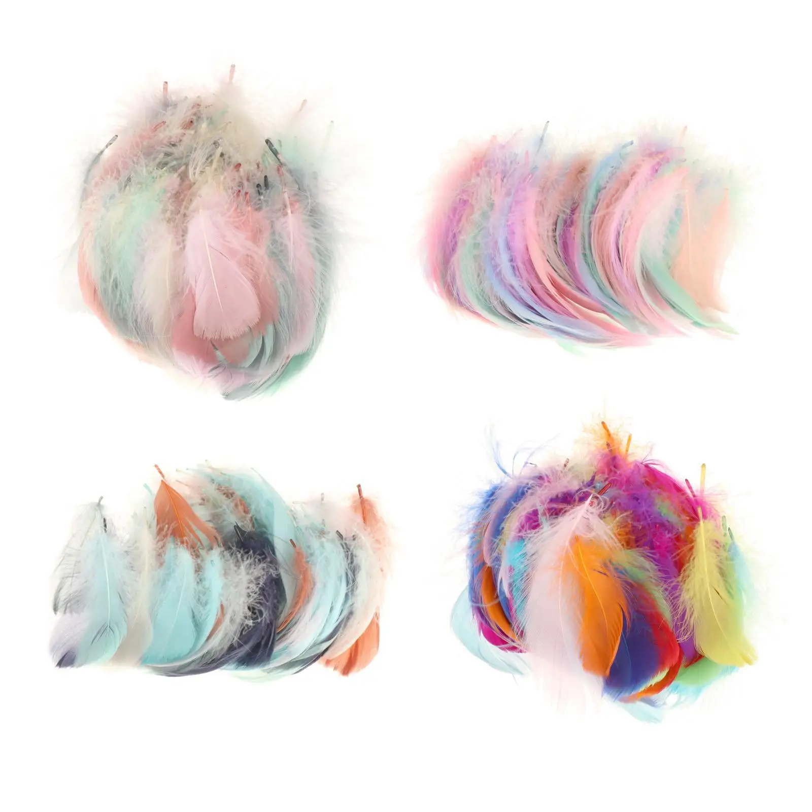200x Natural Colorful Feathers Decorative Soft Goose Feather for Jewelry Making Home Decoration Wind Bell DIY Crafting Earrings