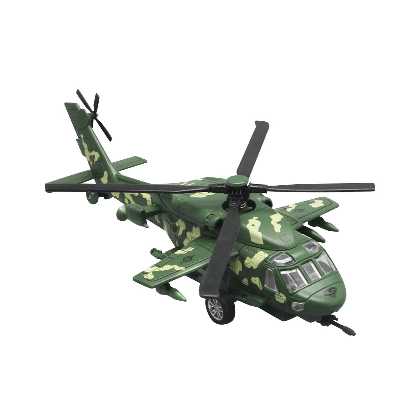 Diecast Helicopter Frication Powered Aircraft Collectables Simulation Crafts Miniature Model Tabletop Decoration Birthday Gifts