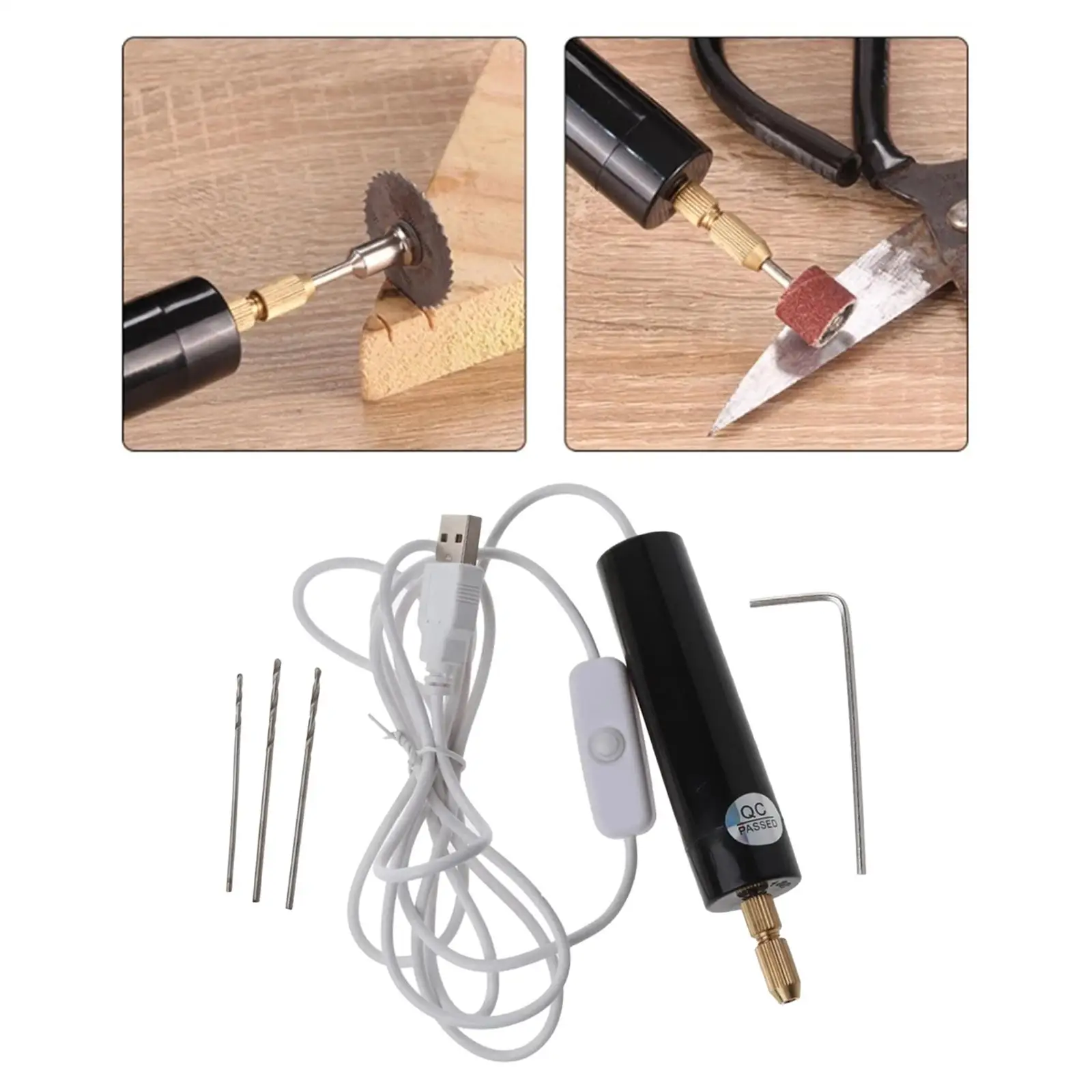 Mini Electric Drill Set for Resin Jewelry Making 0.8-1.2mm Handheld Drill