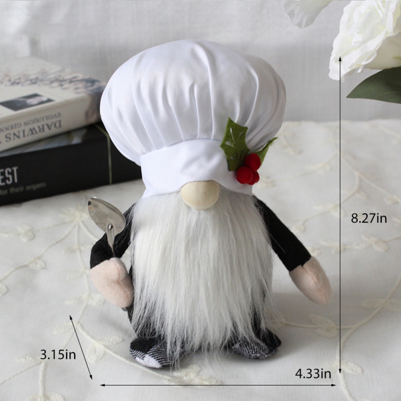 Siaonvr 2Pc Kitchen Chef Gnomes Cooking Lovely Plush Doll For Home