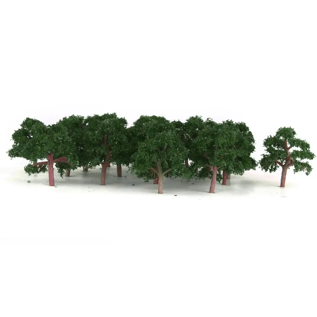 25x Model Trees Layout Train Railway Wargame Landscape Scenery 1/300 Scale