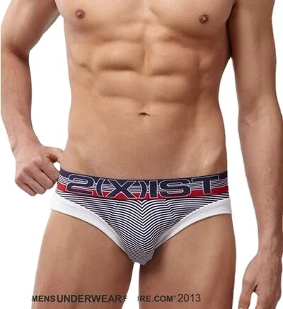 2XIST Men's comfortable tight-fitting briefs Men's striped briefs swimwear  men briefs underwear jockstrap